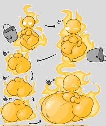 ass_expansion belly belly_bigger_than_body belly_expansion big_breasts breasts brocolees bucket_of_lard female min-min_(the_binding_of_isaac) nude tagme the_binding_of_isaac