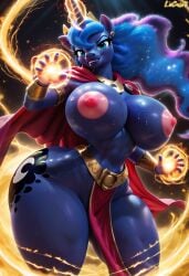 3d_(artwork) abstract_background ai_generated anthro anthro_female anthro_focus anthro_only ass big_breasts breasts curvaceous curvy curvy_female curvy_figure friendship_is_magic hourglass_figure looking_at_viewer lucasai magic massive_breasts my_little_pony nipples pink_nipples princess_luna_(mlp) solo solo_female solo_focus standing thick_thighs topless topless_female unicorn_horn voluptuous voluptuous_body voluptuous_female wide_hips