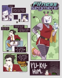 chastity_cage comic_page deltarune gay spamton_g_spamton tenna_(deltarune) undertale_(series) x-ray_view yaoi