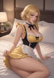 ai_generated bed maid_uniform nina_williams tekken tekken_8