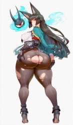 1girls ai_generated ass breasts female female_focus female_only hoshimi_miyabi large_ass large_breasts light-skinned_female light_skin looking_at_viewer reikarts solo thick_thighs thighs wide_hips zenless_zone_zero
