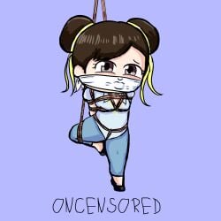 bondage chun-li oncensored over_the_mouth_gag rope_bondage street_fighter street_fighter_6 tied_up video_games