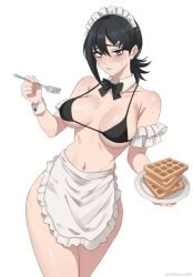 2d 2d_(artwork) chainsaw_man female female_focus female_only higashiyama_kobeni kobeni_higashiyama maid maid_outfit pcharlesart tagme