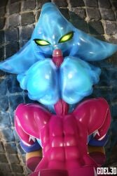 chaos_(sonic) coel3d echidna fan_character paizuri pov sonic_(series)