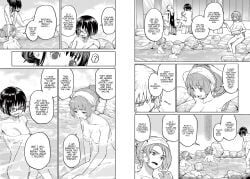 5girls bathhouse bathing big_breasts casual kaii_to_otome_to_kamikakushi official_art ogawa_sumireko sauna