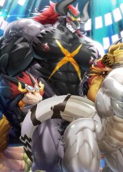 abs anthro balls biceps bodybuilder cum furry furry_only gay gay_sex hyper hyper_balls hyper_genitalia hyper_penis hyper_testicles magangz male male_focus male_only muscles muscular muscular_arms muscular_ass muscular_back muscular_legs muscular_male muscular_thighs nipples pecs penis testicles threesome veins veiny_penis