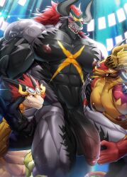 abs anthro balls biceps bodybuilder furry furry_only gay hyper hyper_balls hyper_genitalia hyper_penis hyper_testicles magangz male male_focus male_only muscles muscular muscular_arms muscular_ass muscular_back muscular_legs muscular_male muscular_thighs nipples pecs penis testicles threesome veins veiny_penis