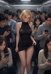 ai_generated black_dress elevator nina_williams tekken tekken_8