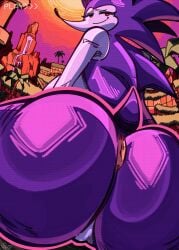 absurd_res anthro anus black_nose butt butt_focus creepypasta eulipotyphlan eyelashes fan_character female fur hedgehog hi_res k-ohno looking_at_viewer looking_back looking_back_at_viewer mammal needlem0use_(analogue_horror) pink_anus purple_body purple_fur rear_view red_eyes sarah_(needlemouse) sega smile solo sonic.exe_(creepypasta) sonic_(series) sonic_the_hedgehog sonic_the_hedgehog_(series) white_body white_fur wide_hips