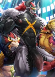 abs anthro balls biceps bodybuilder furry furry_only gay hyper hyper_balls hyper_genitalia hyper_penis hyper_testicles magangz male male_focus male_only muscles muscular muscular_arms muscular_ass muscular_back muscular_legs muscular_male muscular_thighs nipples pecs penis testicles threesome veins veiny_penis