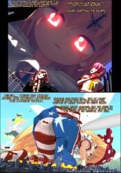 3d clownpiece comic destruction english_text giantess imminent_crush macro size_difference touhou