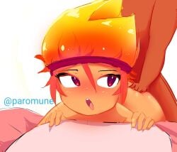 1girls amber_(brawl_stars) brawl_stars buttjob hot_dogging hotdogging paromune sex yellow_hair