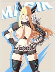 1girls 3d areolae blonde_hair blue_eyes breasts female large_breasts light-skinned_female light_skin long_hair luminaryofages magik_(illyana_rasputin) magik_(marvel_tokon) marvel marvel_tokon:_fighting_souls nipples puffy_nipples russian russian_female topless