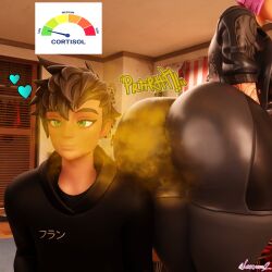 facesitting fart fart_cloud fart_fetish farting farting_in_face fortnite lynx_(fortnite)