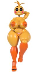 3d 5_fingers absurd_res adri164 areola big_breasts breasts female fingers five_nights_at_freddy's five_nights_at_freddy's_2 hi_res humanoid nipple_piercing nipples orange_areola piercing scottgames solo toy_chica_(fnaf) toy_chica_(love_taste) transparent_background video_games wide_hips yellow_body