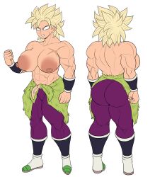 1girls abs big_areola big_ass big_breasts big_nipples blonde_hair broly broly_(dragon_ball_super) detnox dragon_ball dragon_ball_super female female_broly female_only huge_areolae huge_ass huge_breasts huge_nipples muscles muscular_female rule_63 scar solo super_saiyan yellow_hair