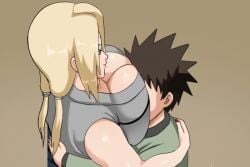 1boy 1boy1girl 1girls adult_and_teenager age_difference animated big_breasts blonde_female blonde_hair breast_smother breasts head_between_breasts huge_breasts light-skinned_female light-skinned_male light_skin long_hair male/female male_with_female mature mature_female mature_woman naruto naruto_(series) naruto_shippuden older_female older_woman_and_teenage_boy older_woman_and_younger_boy oppai pinkpawg plump sarutobi_konohamaru smothering tsunade voluptuous younger_male