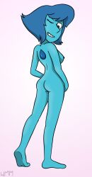 1girls alien alien_girl ass backsack ballisticmel blue_hair blue_nipples blue_skin boobs breasts butt cartoon_network completely_naked completely_nude completely_nude_female female female_only gem_(species) lapis_lazuli_(steven_universe) medium_breasts naked nipples nude nude_female simple_background solo solo_female steven_universe tits white_background