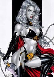 big_breasts chaos_comics coffin_comics death_(personification) divine_slut dominant_female ed_benes_studio female female_only femme_fatale goddess grim_reaper lady_death latex_boots latex_gloves latex_stockings queen_of_the_dead red_lips rudimar_patrocinio white_body white_hair