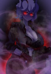 beelzebub_(helltaker) breasts female helltaker huge_breasts large_breasts lingerie