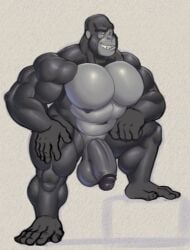 anthro balls bara bara_tiddies bara_tits big_balls big_chest big_daddy_(sing) big_pecs big_penis furry gay gigantic_chest gorilla haplorhine huge_chest huge_pecs hunnipanda large_pectorals male male_only manboobs massive_chest massive_pecs monkey monkey_feet moobs muscles muscular penis prehensile_feet primate sing_(movie) solo solo_male