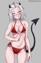 bikini helltaker justice_(helltaker) large_breasts medium_hair