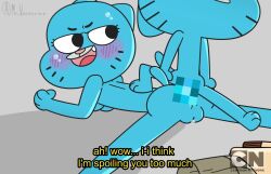 accurate_art_style anal_sex bent_over cartoon_network censored faceless_male feline gumball_watterson horny horny_female incest looking_pleasured milf mr_valentine00 nicole_watterson nude nude_male pixelated style_parody text the_amazing_world_of_gumball