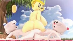 1girls 2boys 3d anal anal_penetration anal_sex animated areola ass big_ass big_breasts coin cuphead cuphead:_the_delicious_last_course cuphead_(game) dat_ass double_anal double_penetration female huge_ass huge_breasts king_of_clubs_position large_ass large_breasts large_penis leviantan581re male massive_breasts mp4 ms._chalice mugman nipple outdoors pale_skin penetration sex sound sound_effects source_filmmaker straight thick_ass thick_thighs threesome video voluptuous wide_hips