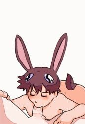 :>= animated blowjob blush brown_hair brown_hair_bottom bunny_boy bunny_ears bunny_tail cum deep_blowjob deep_throat deepthroat domination eyes_closed fellatio gay kaworu_nagisa light_hair_on_dark_hair neon_genesis_evangelion oogi_gwa oral oral_sex pov shinji_ikari tight_throat white_hair white_hair_on_brown_hair white_hair_top yaoi