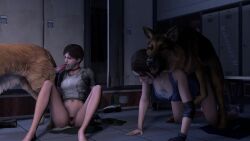 2animals 2boys 2girls 3d all_fours animated blowjob bodily_fluids bottomless canine canine_penis capcom clothed_sex cum_in_mouth doggy_style doggy_style_position domestic_dog ejaculation fellatio female female_human/male_feral female_on_feral femsub foursome from_behind jill_valentine jill_valentine_(sasha_zotova) locker_room male maledom mehstrosfm mp4 night no_panties oral police rebecca_chambers resident_evil resident_evil_0 resident_evil_remake sex sound video zoophilia