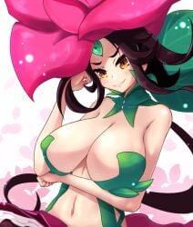 breasts cleavage large_breasts nipple_bulge nippon_ichi_software prim_(twathk) skimpy_clothes the_witch_and_the_hundred_knight the_witch_and_the_hundred_knight_2