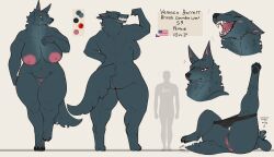 2022 absurd_res anthro anus areola big_ass big_breasts big_butt biped blush bodily_fluids breasts butt canid canine canis curvy_figure digital_media_(artwork) digitigrade english_text eyes_closed fangs female flexing flexing_bicep fur furry genital_fluids genitals grey_body grey_fur hi_res huge_butt human larger_anthro larger_female lying mammal mature_female model_sheet muscular muscular_anthro muscular_female mythological_canine mythological_creature mythology nipples nude on_back one_leg_up open_mouth open_smile pink_areola pink_nipples pink_pussy pussy raised_leg red_eyes securipun sharp_teeth simple_background size_difference smaller_human smile solo sound_effects spread_legs spreading standing tagme tail tail_motion tailwag teeth text thick_thighs vaginal_fluids veronica_(securipun) voluptuous were werecanid werecanine werewolf white_background wide_hips wolf