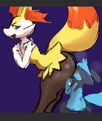 big_ass braixen mohuringal pokémon_(species) pokemon pokemon_(species) riolu tagme