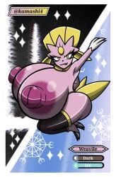 anthro big_breasts breasts clothed clothing female fishnet fishnet_legwear hi_res huge_breasts huge_nipples hyper hyper_breasts legwear nintendo pokémon_(species) pokemon shiny_pokémon solo sparkles topless valerya5 video_games weavile