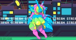 deltarune ficusart goblin goblin_female huge_ass huge_breasts nipples shortstack thick_thighs werewire wide_hips