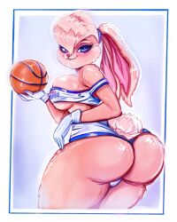 1girls ass big_ass big_breasts blonde_female breasts bubble_ass bubble_butt lola_bunny space_jam sport_shorts theartofmathew thick_ass