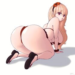 1girls anemone_(destiny_child) ass big_ass big_breasts bikini breasts bubble_ass bubble_butt destiny_child exxina thick_ass