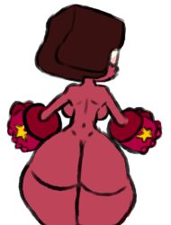 1girls ass back_view big_ass bubble_butt curvy fat_ass female garnet_(steven_universe) gauntlet gauntlets medium_breasts narrow_shoulders pear_shaped solo_female steven_universe thick_thighs thighs thin_arms thin_waist wide_hips woahdangman