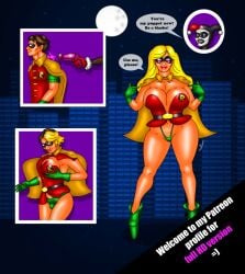 1boy ass_expansion batman_(series) bimbo brainwashing breast_expansion cape dc dc_comics female fredrichi69 gender_transformation gloves hair_color_change hair_growth harley_quinn high_heels huge_ass huge_breasts hypnosis identity_death jason_todd lip_expansion male mind_control mtf_transformation navel robin_(dc) robin_(jason_todd) rule_63 thick_thighs thigh_expansion thong transformation wide_hips