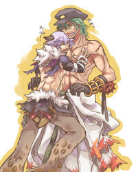 animal_ears gay hat human male ragnarok_online shadow_chaser shura tagme topless yaoi