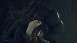 3d 3d_animation alien alien_(franchise) animated futa_on_male human male no_sound rayhuma stuck_in_wall tagme video xenomorph xenomorph_queen