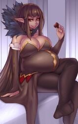 2018 bbw belly_overhang big_belly big_female blush blush chubby chubby_female embarrassed fat fat_ass fat_female fat_fetish fat_girl fat_woman fate/apocrypha fate_(series) fatty huge_breasts kipteitei large_female obese obese_female overweight overweight_female pig plump pork_chop pudgy_belly semiramis_(fate) stuffing thick_thighs tight_clothes tight_clothing tight_fit tubby weight_gain