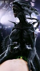 1boy alien alien_(franchise) alien_girl aliens blood breasts female giantess human human_male interspecies interspecies_sex kbbart milf pussy vaginal_penetration xenomorph xenomorph_queen