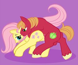 big_macintosh_(mlp) earth_pony equine female feral feral_only fluttershy_(mlp) friendship_is_magic furry furry_only male my_little_pony pegasus smooth_skin vaginal_penetration zanthia