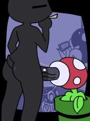 1boy big_balls blowjob deepthroat feline lips multiple_girls oral pipe piranha_plant plant sex shorter_than_10_seconds smoking sooga_(artist) sound tagme vertical_video video