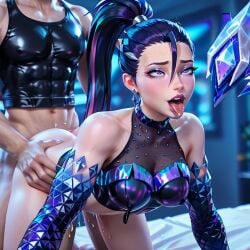 ai_generated eyeshadow kai'sa kda league_of_legends makeup ponytail purple_eyes sex vaginal_penetration