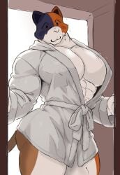 anthro big_chest big_pecs cafeaubandage feline fortnite furry huge_chest huge_pecs male male_only meowscles_(fortnite)