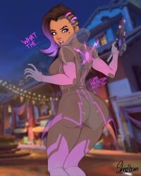 1girls almost_nude alternate_version_at_source alternate_version_available big_ass big_thighs bubble_ass bubble_butt fanart fat_ass female medium_breasts overwatch overwatch_2 pinup public_exposure public_indecency public_nudity see-through see-through_clothing shadboy sideboob sombra thick_ass thick_legs thick_thighs thighs wardrobe_malfunction