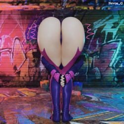 3d ass ass_focus big_ass big_butt blender capcom curvy female female female_focus female_only flexible juri_han shiny shiny_skin street_fighter street_fighter_6 street_fighter_v twerking white_body