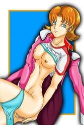 1girls breasts brown_hair female gundam gundam_seed human miriallia_haw short_hair